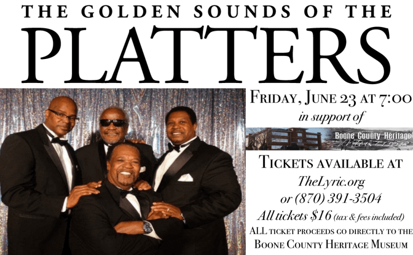 Golden Sounds of the Platters! — Friday, June 23, 2017 at 7:00 — #LiveAtTheLyric!