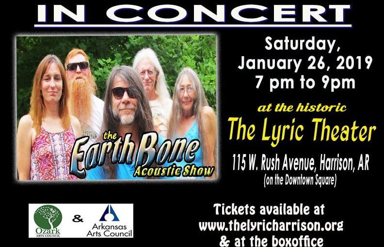 Earth Bone in Concert — Saturday, January 26 at 7:00pm — #LiveAtTheLyric!