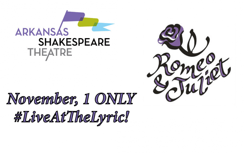 Romeo and Juliet, ONE Day Only! November 1 at 7pm  #LiveAtTheLyric!