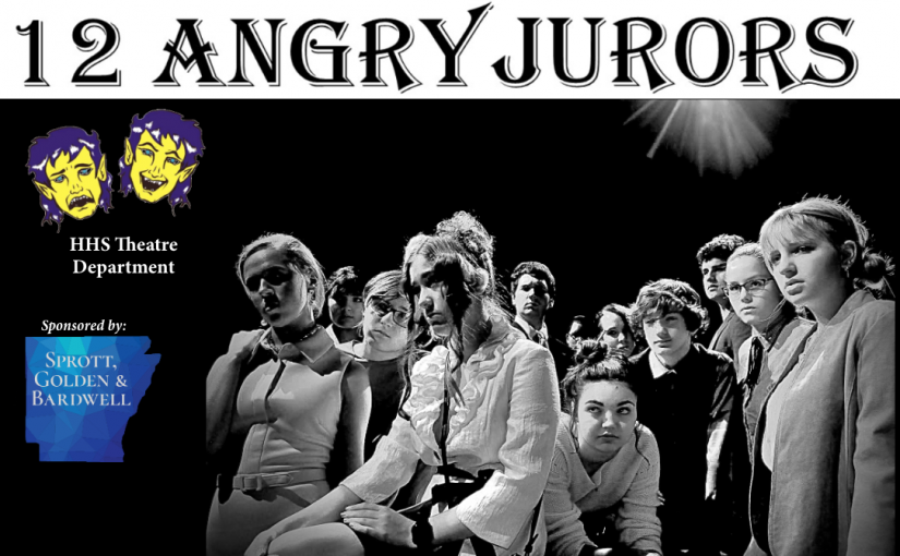 12 Angry Jurors, Thursday & Saturday, November 14 & 16 at 6pm, Friday, Nov. 15 at 5pm, and Sunday Nov. 17 at 2pm! #HHSTheatre!
