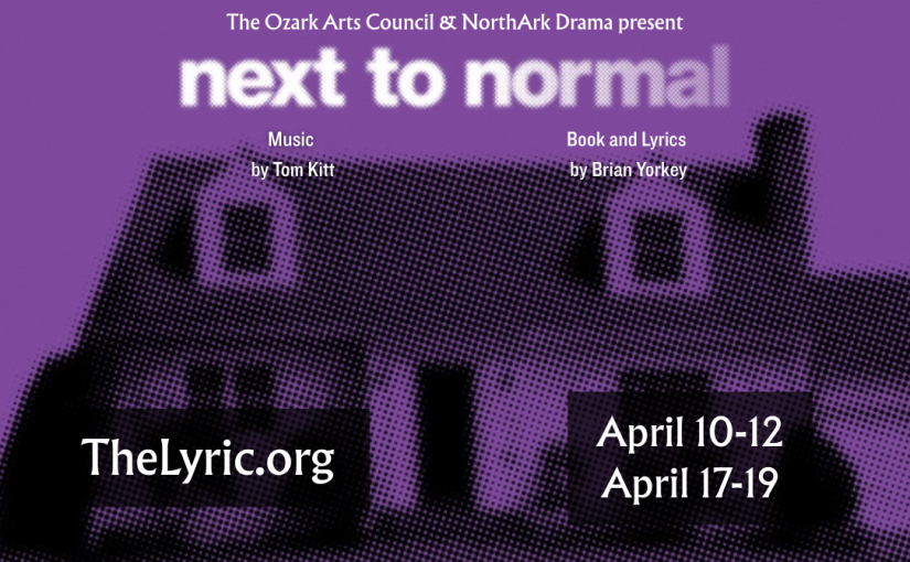 Next to Normal, April 10–11 & 17–18 at 7pm, April 12 & 19 at 2pm! #LiveAtTheLyric!