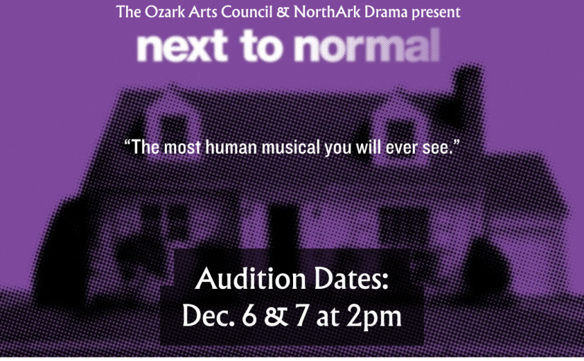 Auditions: Saturday December 6 and Sunday December 7 at 2:00pm for Next to Normal