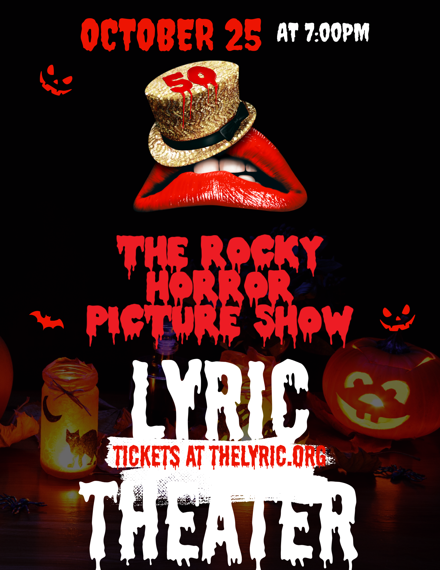 Cult Classic Alert: “The Rocky Horror Picture Show” on the Big Screen…and Your Prop Bags ARE FREE! — Saturday, October 25, 20235 at 7pm!